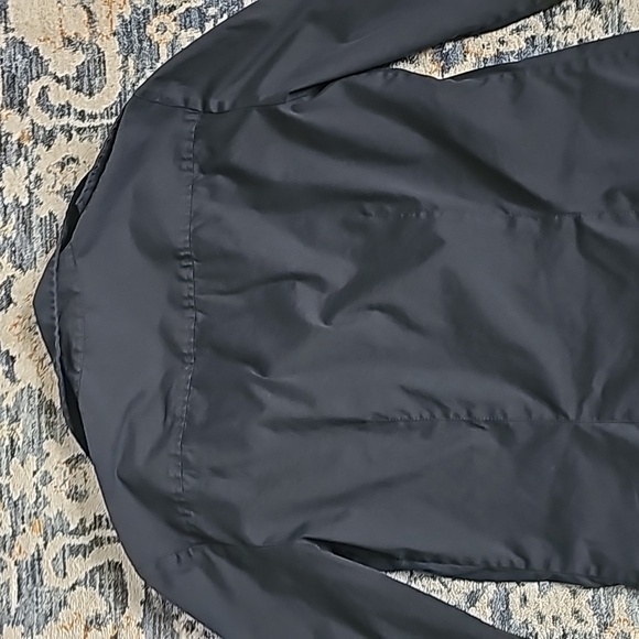 Theory Navy Blue Poplin Button Shirt - Picture 7 of 12